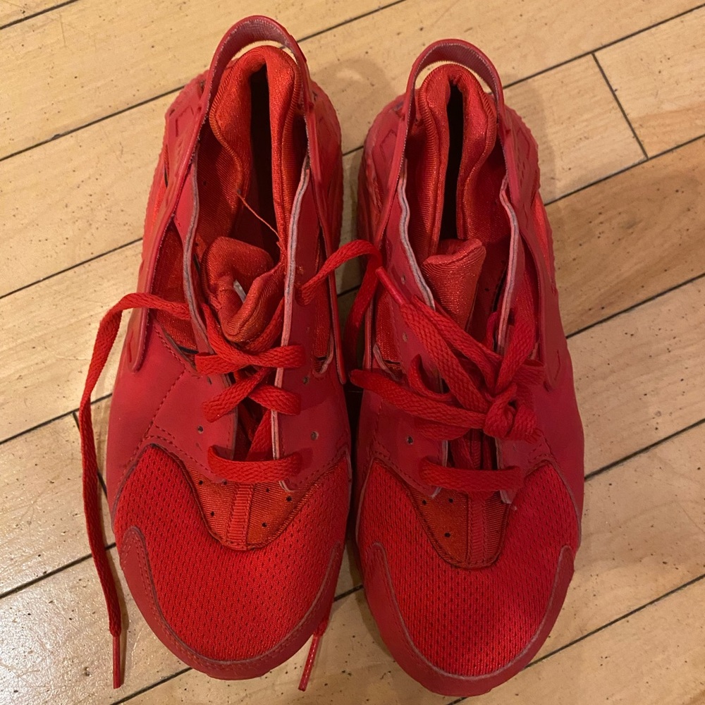 Red Nike Huaraches. Used but still in very great condition.